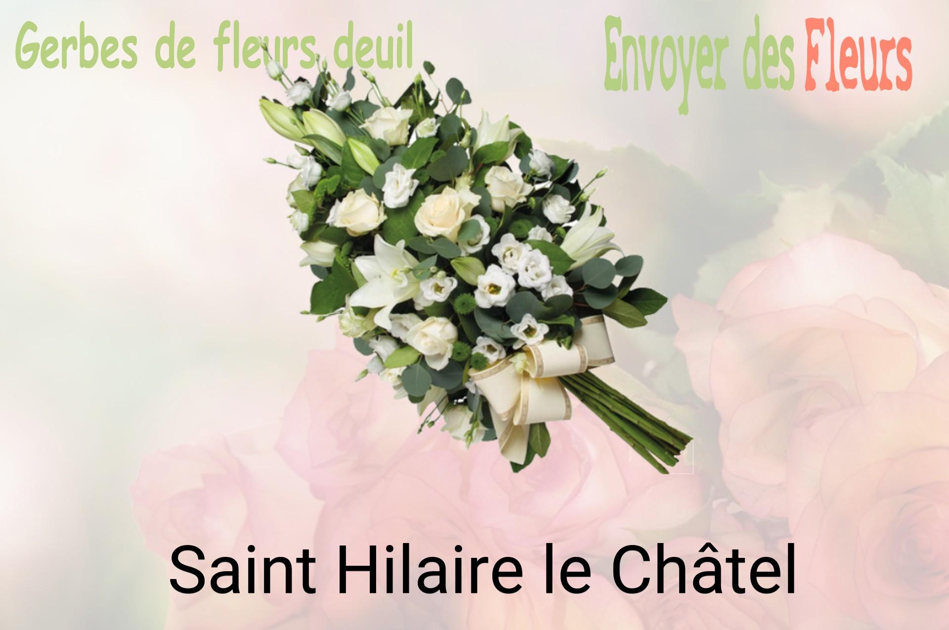 Gerbe de fleurs de deuil livrée à Saint-Hilaire-le-Châtel